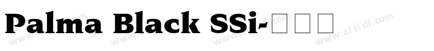 Palma Black SSi字体转换